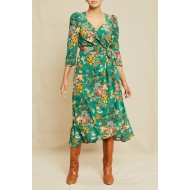 Maribel Washable Silk Wrap Dress
