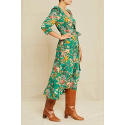 Maribel Washable Silk Wrap Dress